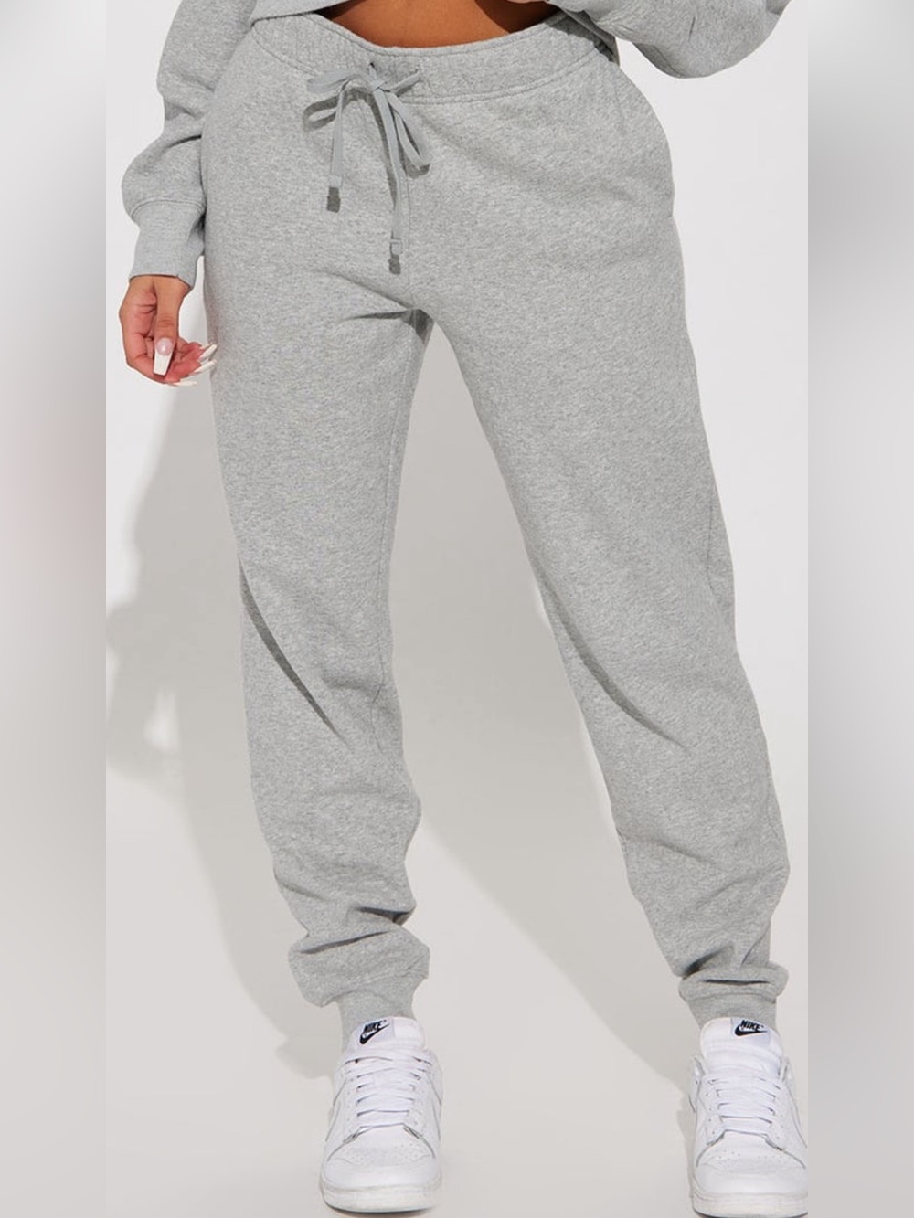Fashion Nova Gray Drawstring Joggers